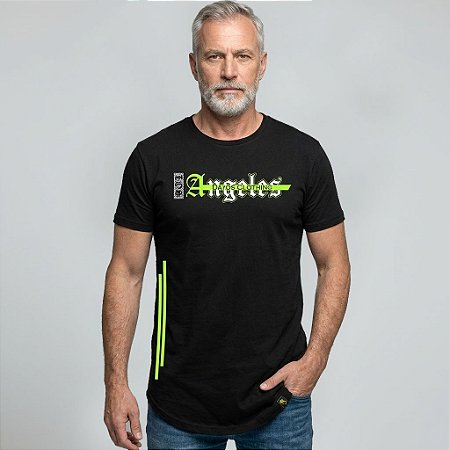 Camiseta Longline Algodão Los Angeles Lemon Ref l67