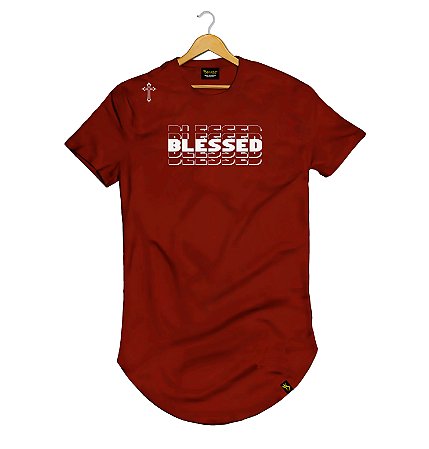 Camiseta Longline Algodão Blessed Fé  Ref l69