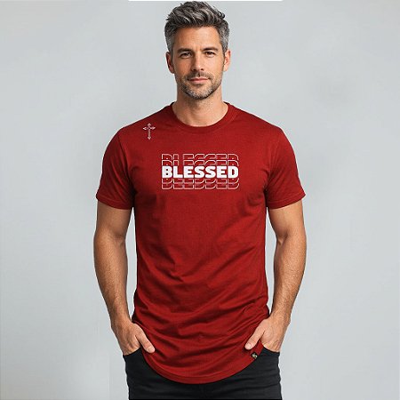 Camiseta Longline Algodão Blessed Fé Ref l69