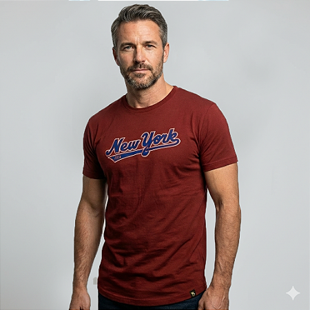 Camiseta Longline Algodão New York Baseball Dayos Ref l77