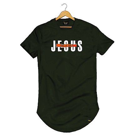 Camiseta Longline Algodão Jesus Is King Ref l80