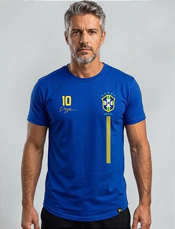 Camiseta Longline Algodão Seleção 10 Brasil Ref l85