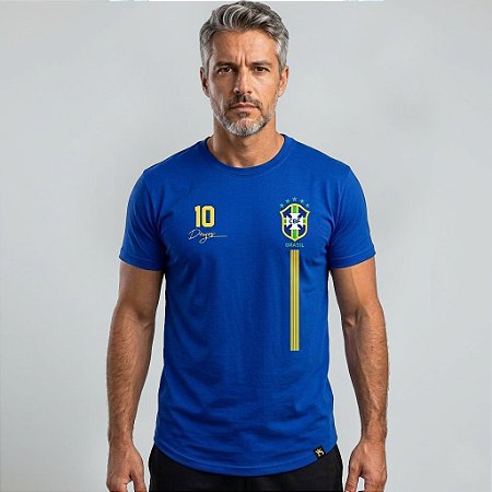 Camiseta Longline Algodão Seleção 10 Brasil Ref l85