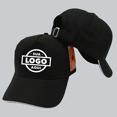 Boné Personalizado Fivela Fitão Regulável Aba Curva Ref P1