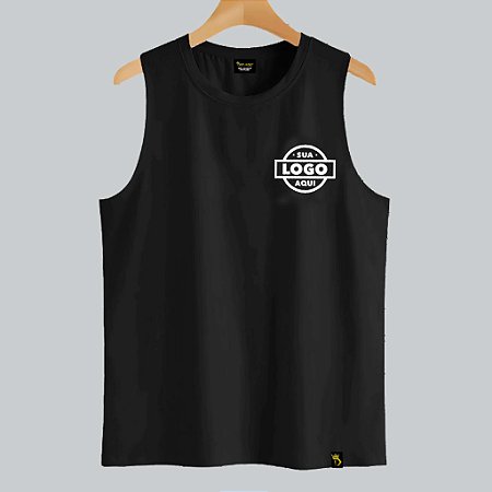 Camiseta Regata Personalizada Algodão com Sua Marca P03