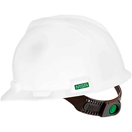 Capacete MSA V-GARD Completo Com Suspensão Push Key e Jugular Classe B CA 498