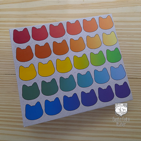 Caderno para Aquarela - Paleta de gatos