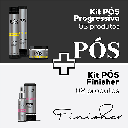 Combo Kit Pós Progressiva + Kit Finisher - 05 produtos
