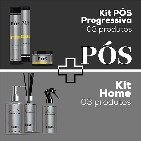 Combo Kit Pós Progressiva + Kit Home - 06 produtos