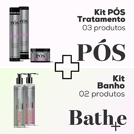 Combo Kit Pós Tratamento + Kit Banho - 05 produtos