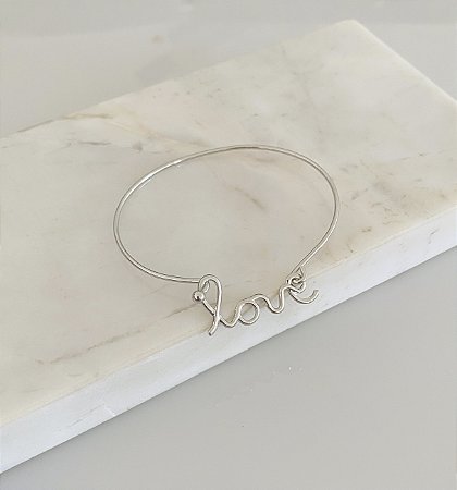 Bracelete love em semijoia