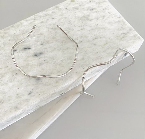 Bracelete onda em semijoia