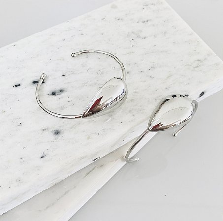 Bracelete gota liso em semijoia