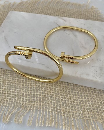 Bracelete prego tradicional em aço 316L Premium