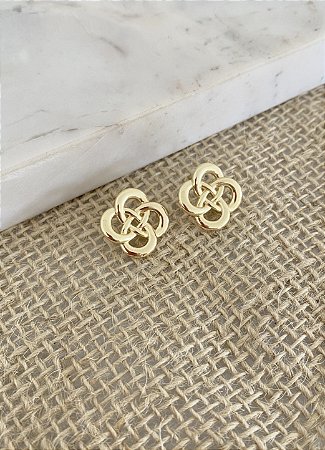 Brinco elo dourado BIJU PREMIUM