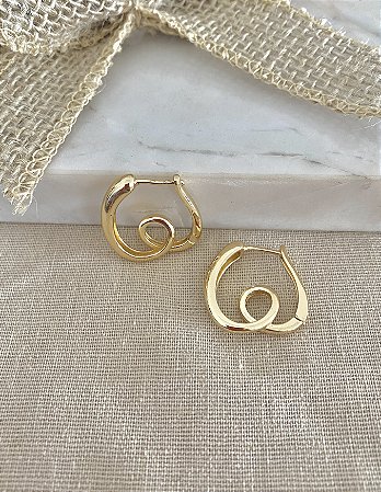 Brinco elos dourado BIJU PREMIUM