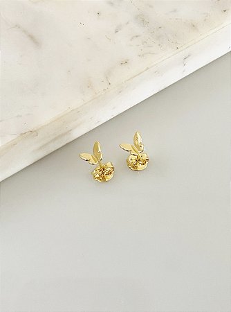 Brinco borboleta em banho de ouro