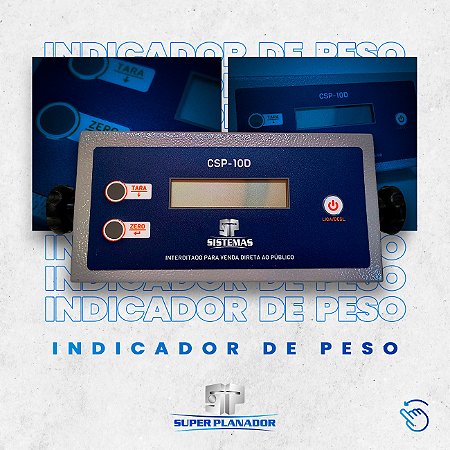 Indicador de Peso CSP-10D balanças de bancadas, piso e pesagem de carga viva.