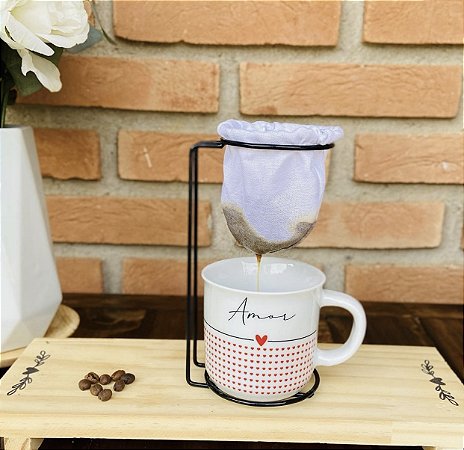 Jogo De 4 Xícara Café Chá Porcelana Com Suporte Para Xícaras