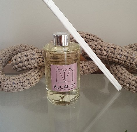 Difusor de varetas vidro redondo 250ml Cereja e Avelã