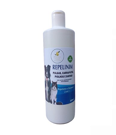 Shampoo Pet Para Cães e Gatos Repelinim Frasco 500ml
