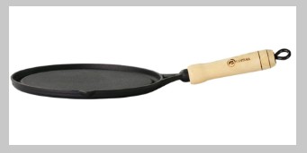 Bifeteira Redonda Lisa Com Cabo Santana 25cm