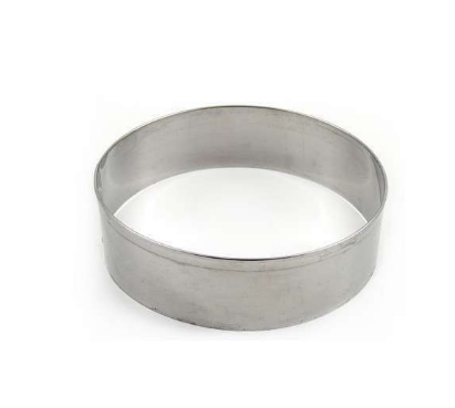 Aro  Redondo Cortador de Hambúrguer 10 X 3 Cm em Inox
