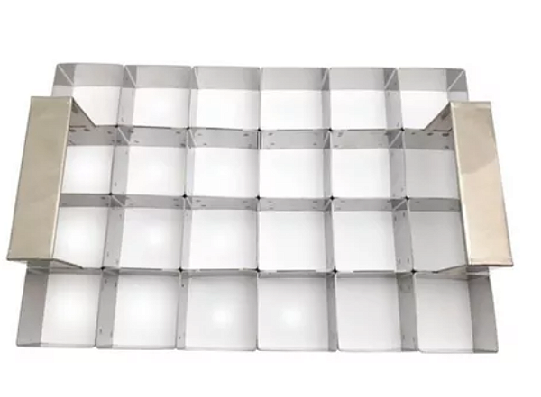 Aro Cortador De Brownie 24 Cavidades 5x5x3 Inox