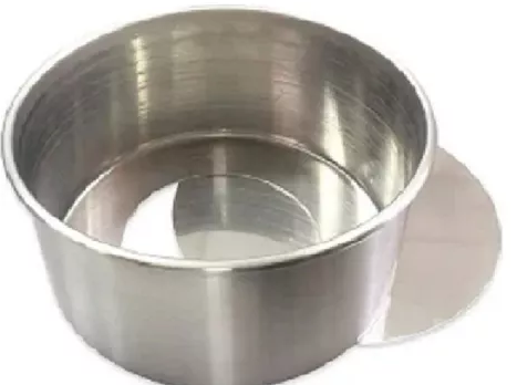 Forma  de Aluminio Redonda 15X8 Fundo Falso
