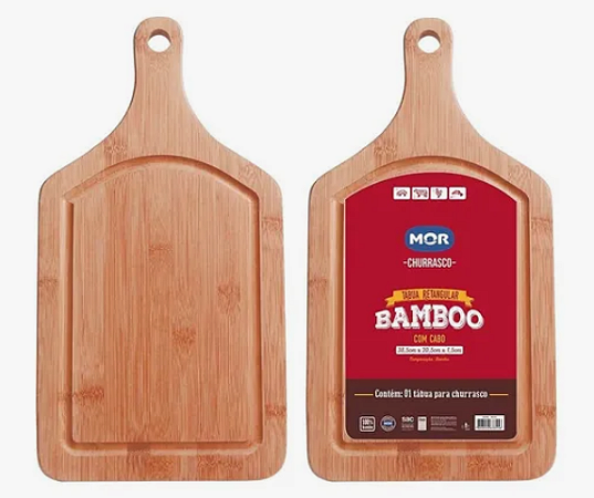 Tábua para Corte com Alça Bamboo 50cm x 30cm MOR