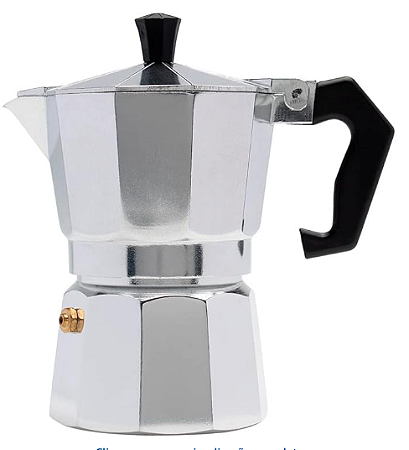 Cafeteira Italiana Manual Em Aluminio 3 Xícaras 150ml Cor Prateado