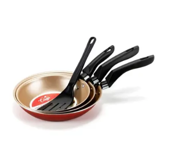 Conjunto Frigideira Francesa Cereja c/ Espátula 18-22 - Marcolar