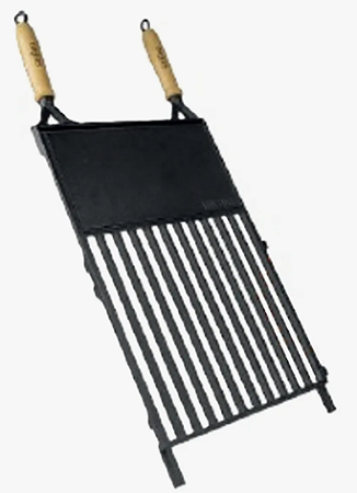 Grelha De Parrilla Ferro 30x54,5 Com Chapa Fundição Sant'ana