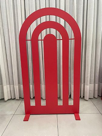 painel vermelho vazado de mdf
