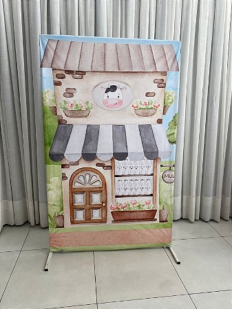 PAINEL QUADRADO COM TECIDO FAZENDINHA