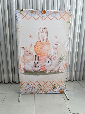 PAINEL QUADRADO COM TECIDO PASCOA