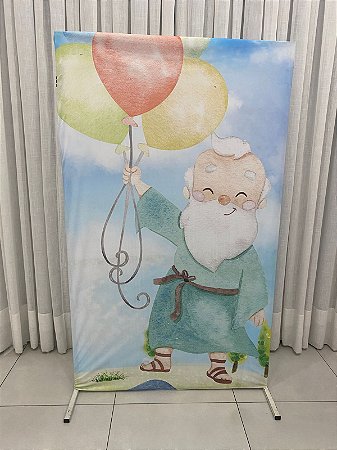 PAINEL QUADRADO COM TECIDO ARCA DE NOE