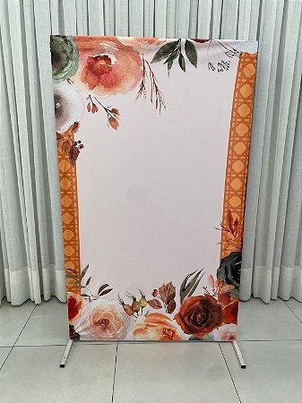 PAINEL QUADRADO COM TECIDO FLORAL BOHO