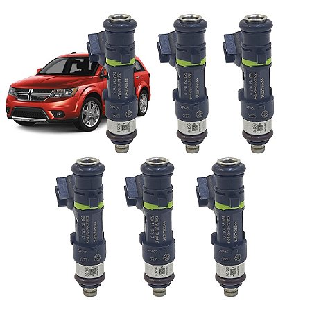 Kit Com 06 Bicos Injetor Dodge Journey 2.7 6cc 0280158028
