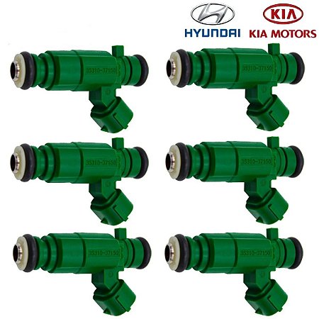 Kit 6 Bicos Injetores Hyundai Santa Fé Tucson 2.7 V6 35310-37150