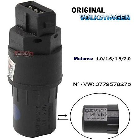 Sensor Velocidade 377957827d Vw Gol Santana 1.0 1.6 1.8 2.0