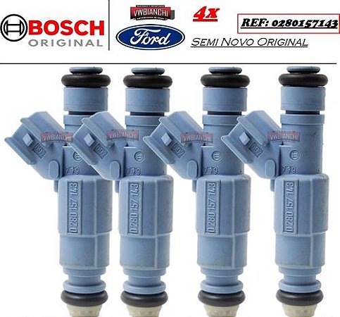 4x Bicos Injetores Bosch Ford Ka 1.0 3cc 2014.../ 0280157143