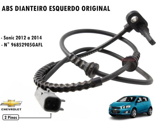 Sensor Abs Dianteiro Esq. 96852905gafl Gm Sonic 2012 A 2014