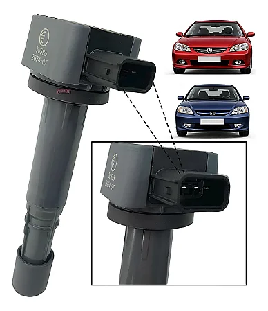 Bobina Ignição Honda Civic 1.7 16v 2001 2002 2003 2004 2005