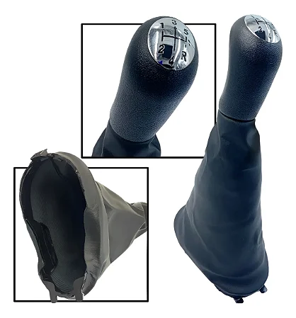 Manopla De Câmbio Renault Logan G1 Sandero 5 Marchas A 2013 Preto