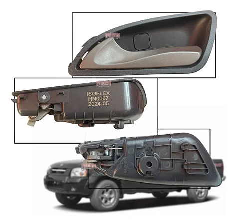 Maçaneta Interna Lado Esquerdo Hb20 2012 À 2019 Cinza Escuro Dianteira