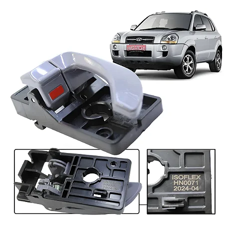 Maçaneta Interna Porta Direita Prata Tucson 2005 A 2016