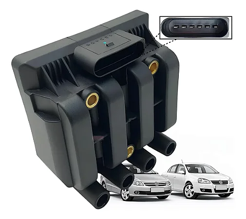 Bobina De Ignição Vw Fox 1.0 2010 2011 2012 2013 6 Pinos