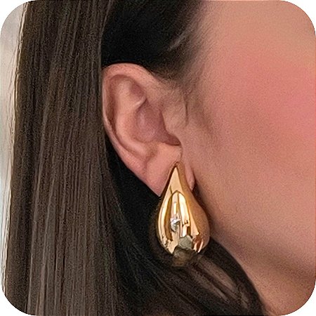Brinco de Gota G - Banhado a Ouro 18k