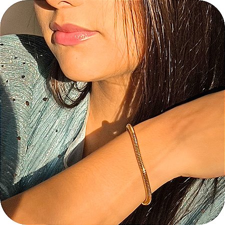 Pulseira Rabo de Rato - Banhada a Ouro 18k